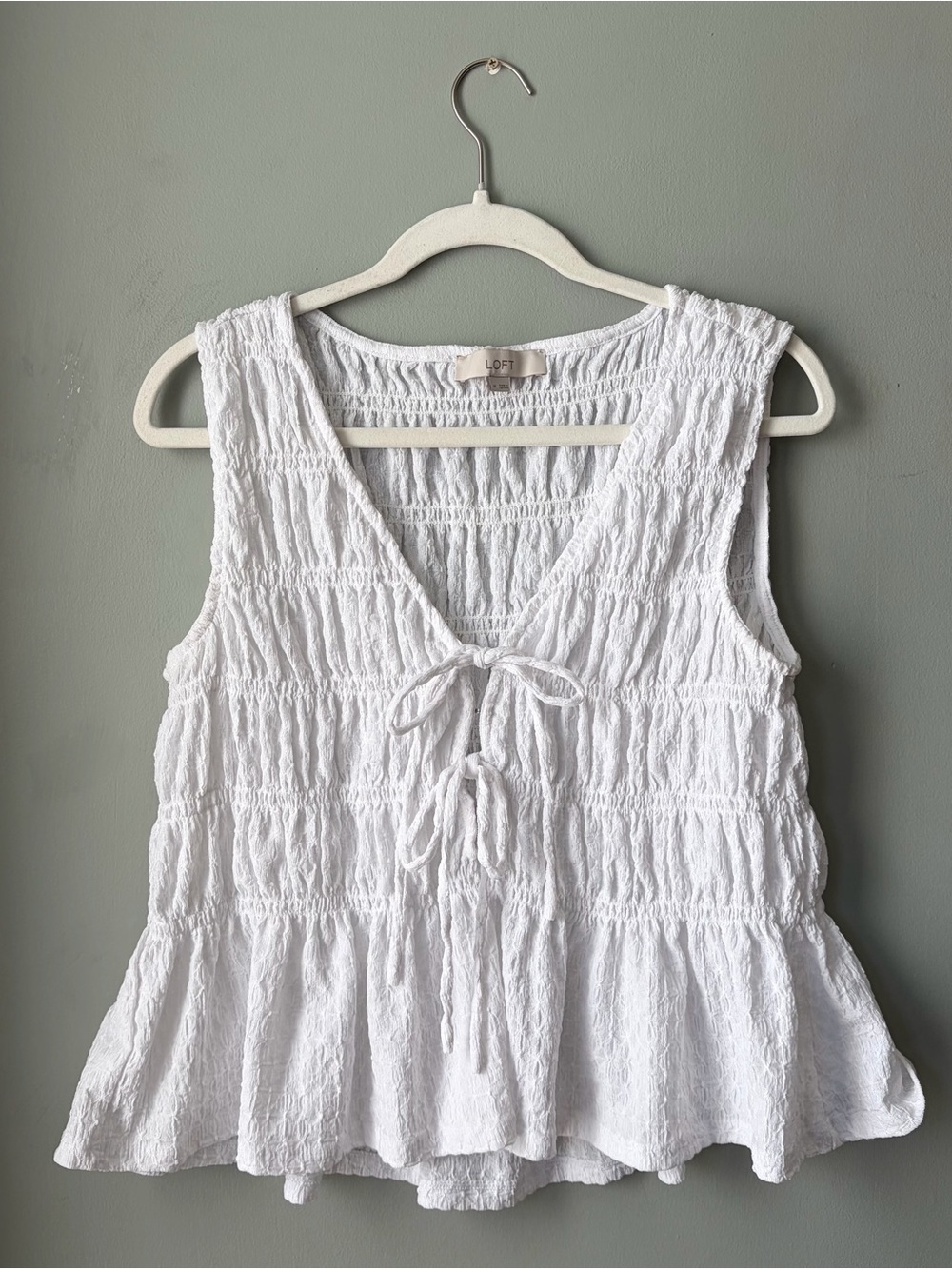 Loft Tie Front Tank Top